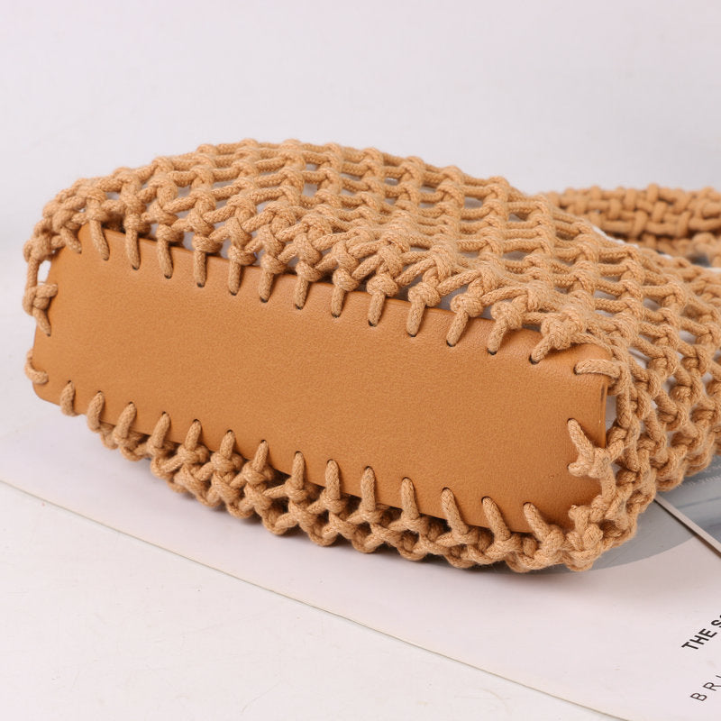 Hand-knotted tote bag made of natural cotton Stornfield