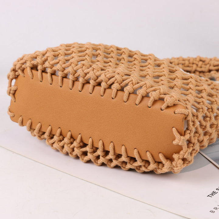Hand-knotted tote bag made of natural cotton Stornfield