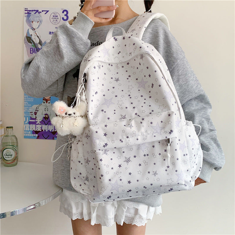 Backpack with Thoughtful Compartments and Trendy Star Motif Stornfield