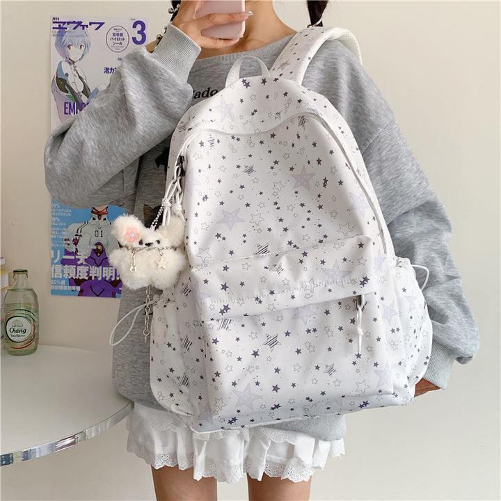 Backpack with Thoughtful Compartments and Trendy Star Motif Stornfield