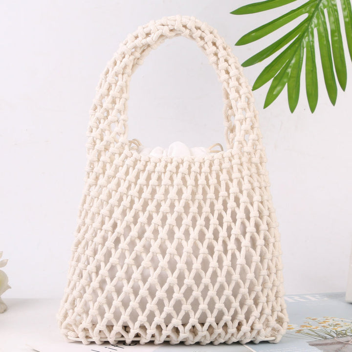 Hand-knotted tote bag made of natural cotton Stornfield