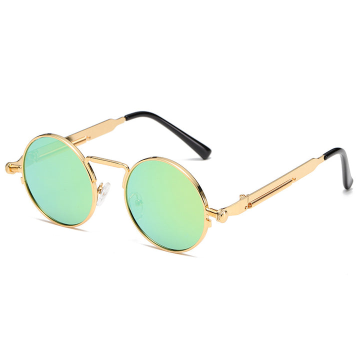 Women's fashionable round sunglasses with precise metal frame Stornfield