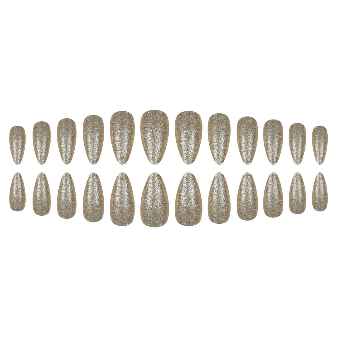 Elegant Glittered Stiletto Press-On Nails Stornfield