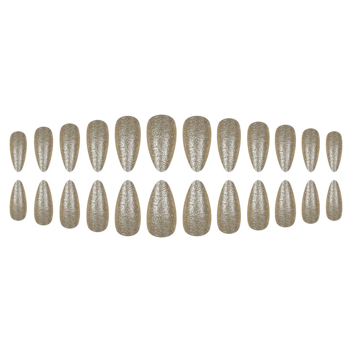 Elegant Glittered Stiletto Press-On Nails Stornfield