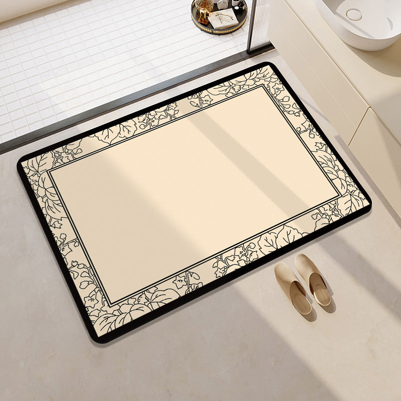 Floral Patterned Bathroom Mat Stornfield