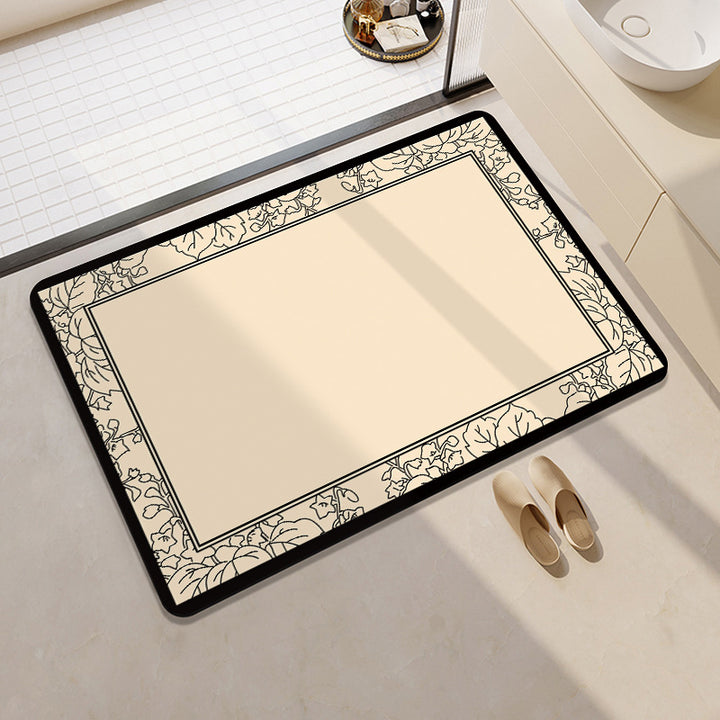 Floral Patterned Bathroom Mat Stornfield