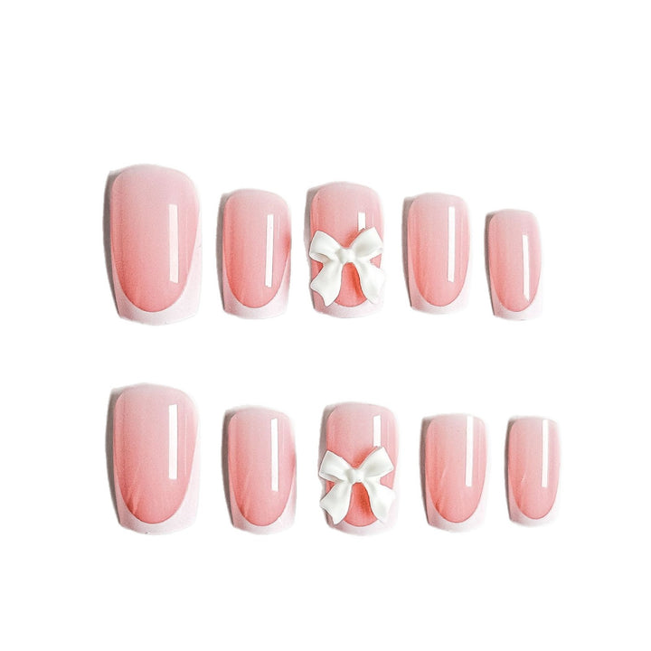 Acrylic Nail Set with Bow Design Stornfield