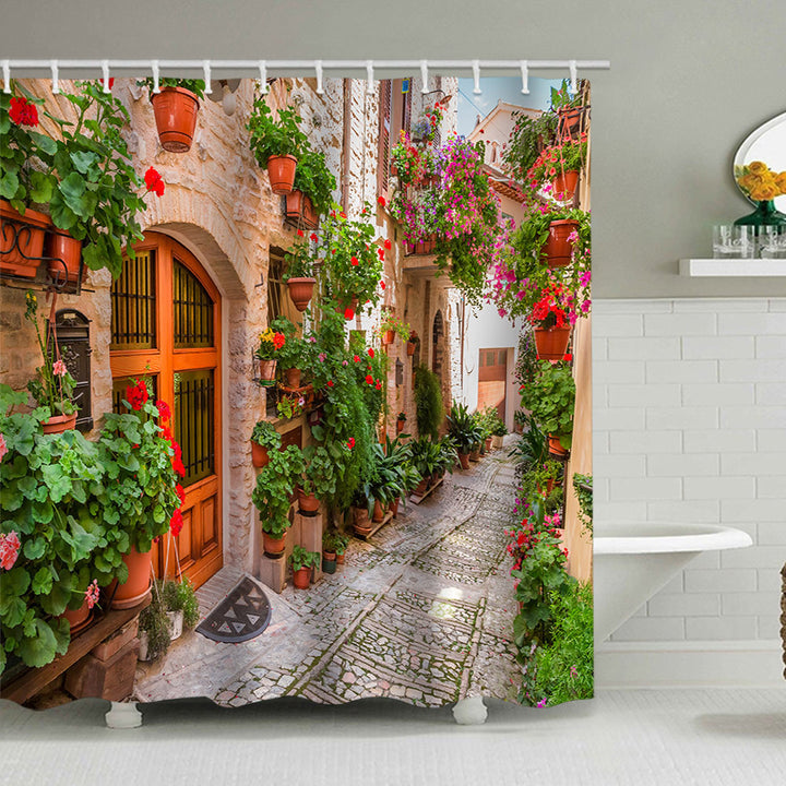 Floral Lane-Inspired Shower Curtain Stornfield