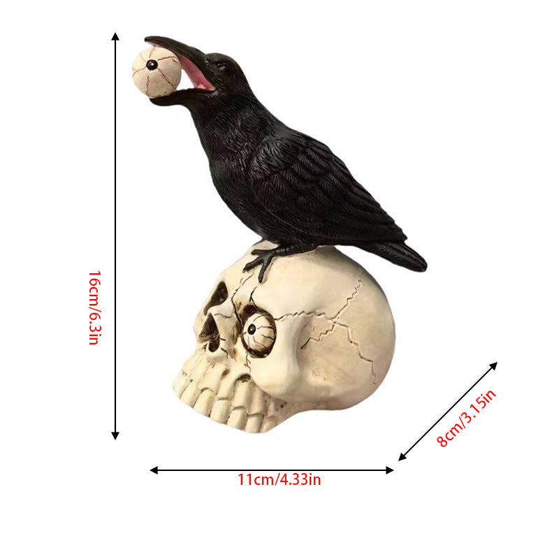 Decorative figure with raven on skull Stornfield