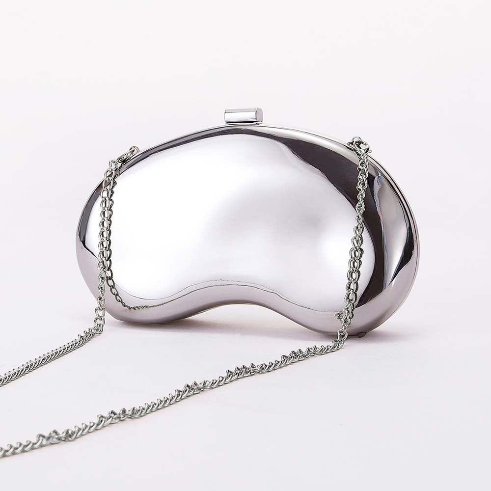 Sculpted Metallic Clutch