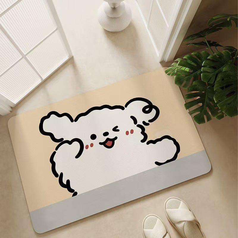 Cute Cartoon Dog-Themed Entry Mat