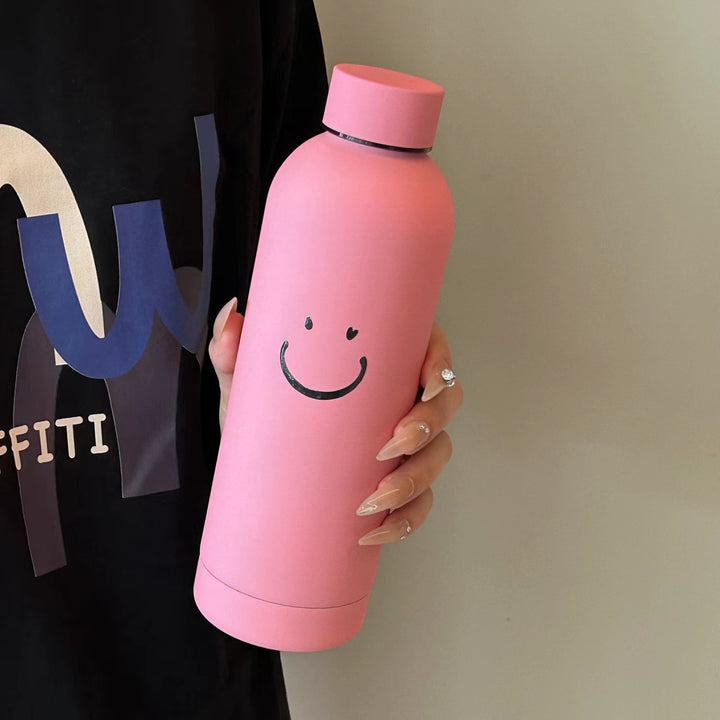 Unisex double-walled stainless steel water bottle with matte powder coating, non-slip surface and leak-proof screw cap Stornfield