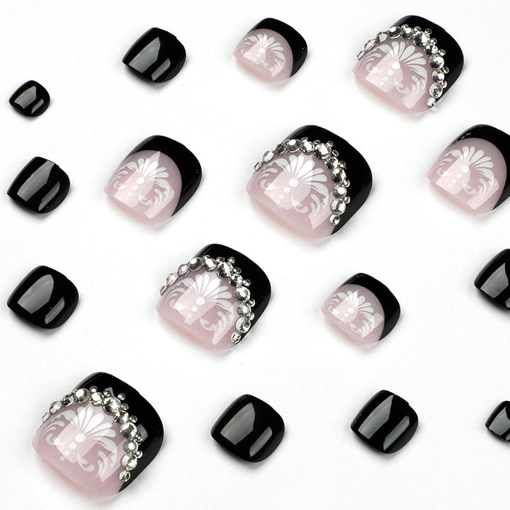 Artful toenail art with elegant glitter accent Stornfield