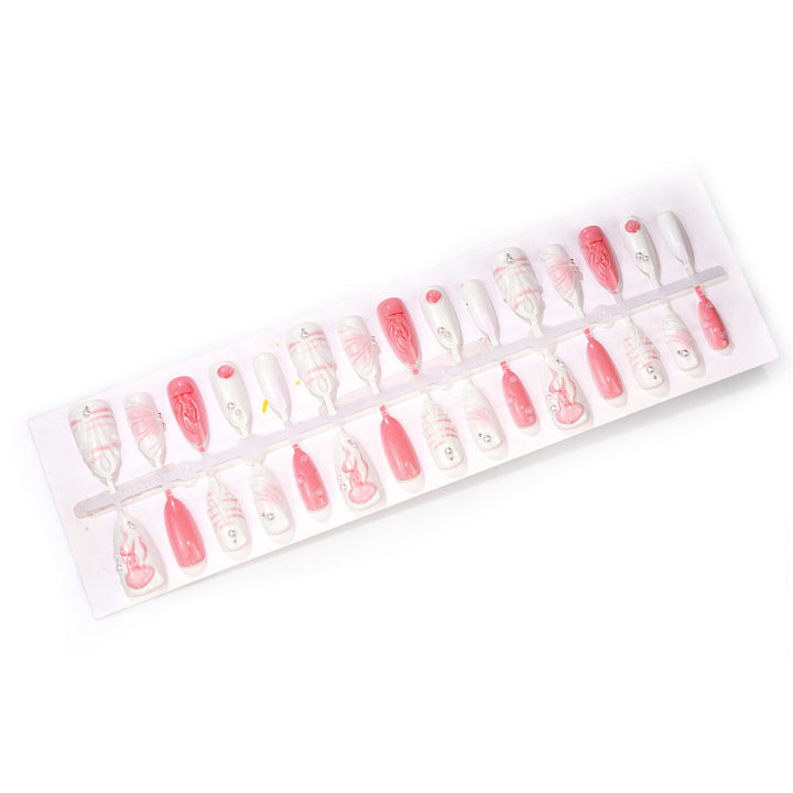 Artistic Marble Effect Press-On Nail Set Stornfield