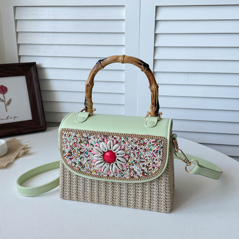 Embroidered Mini Handbag