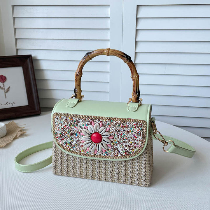 Embroidered Mini Handbag