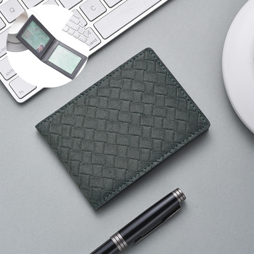 Stylish Woven Leather Cardholder Stornfield