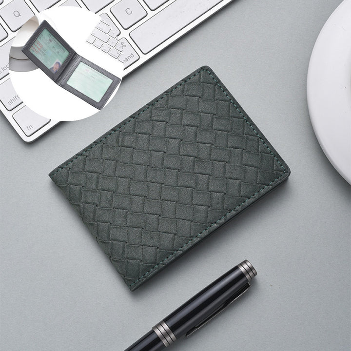Stylish Woven Leather Cardholder Stornfield