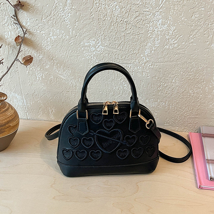 Heart-Embellished Mini Handbag