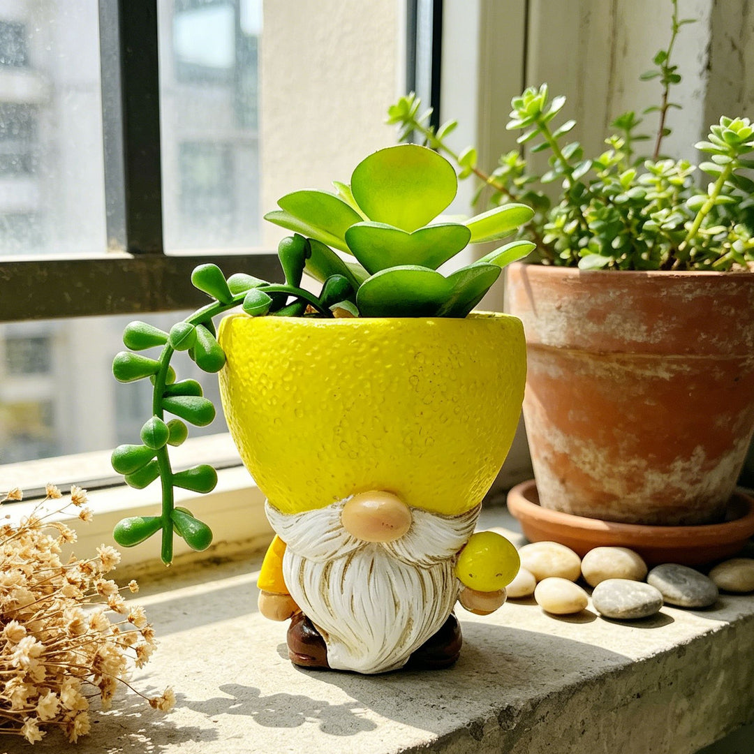 Original flower pot figure with gnome motif Stornfield