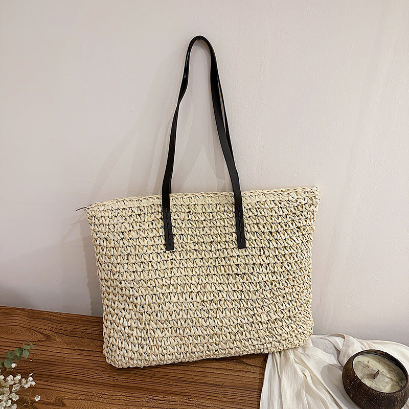 Handwoven Straw Tote Bag