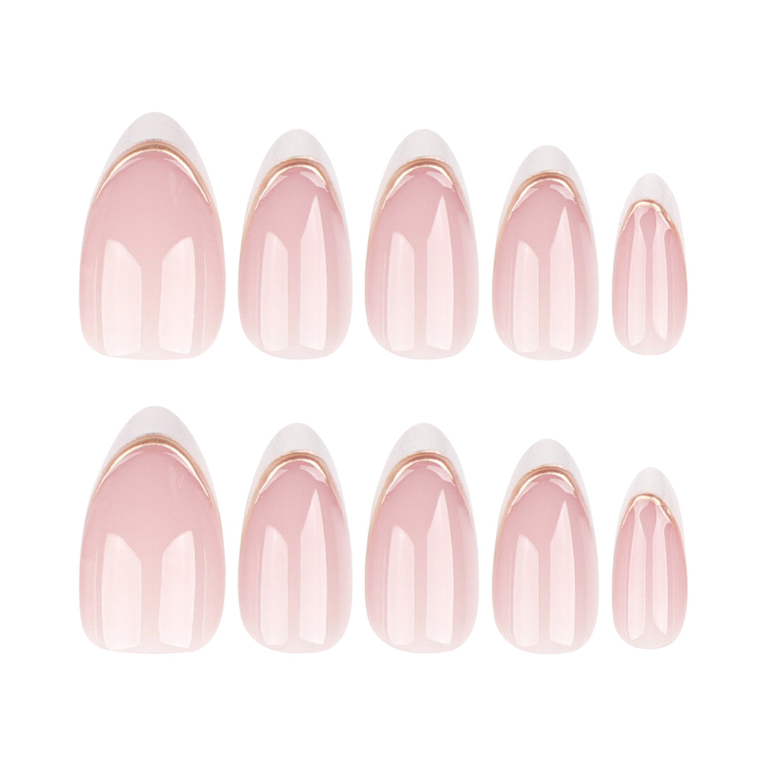 Elegant artificial nails with high-quality French design Stornfield
