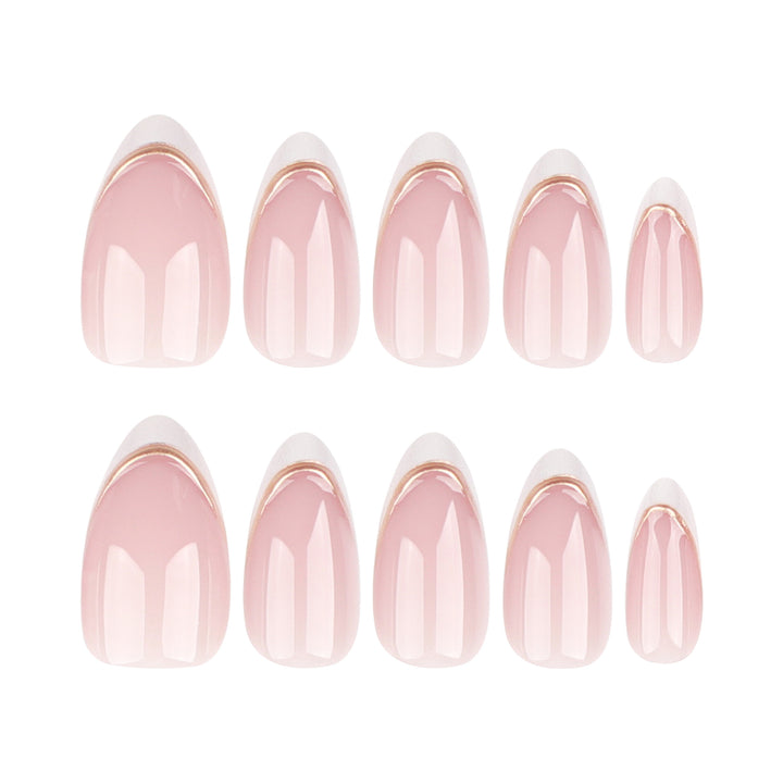Elegant artificial nails with high-quality French design Stornfield