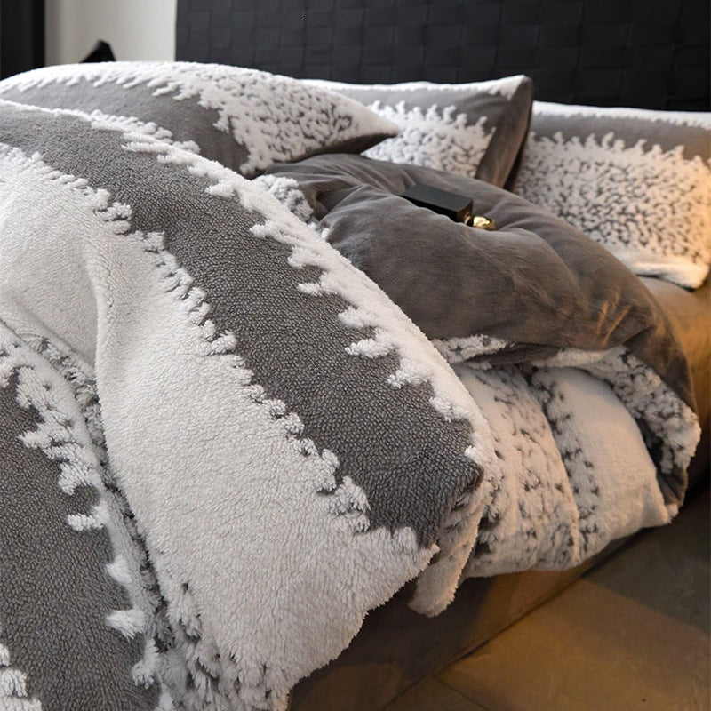 Luxurious Textured Fleece Bedding Set