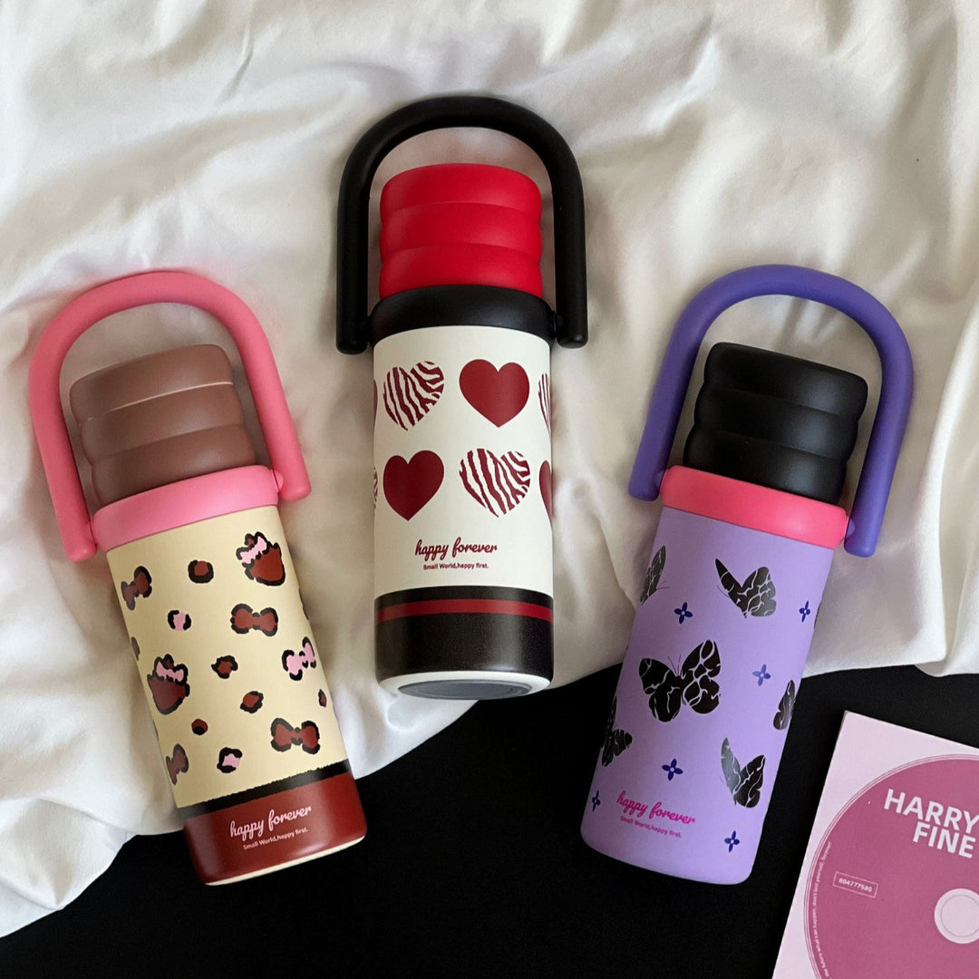 Ladies Insulated Drink Bottle with Design and Practical Handle Stornfield