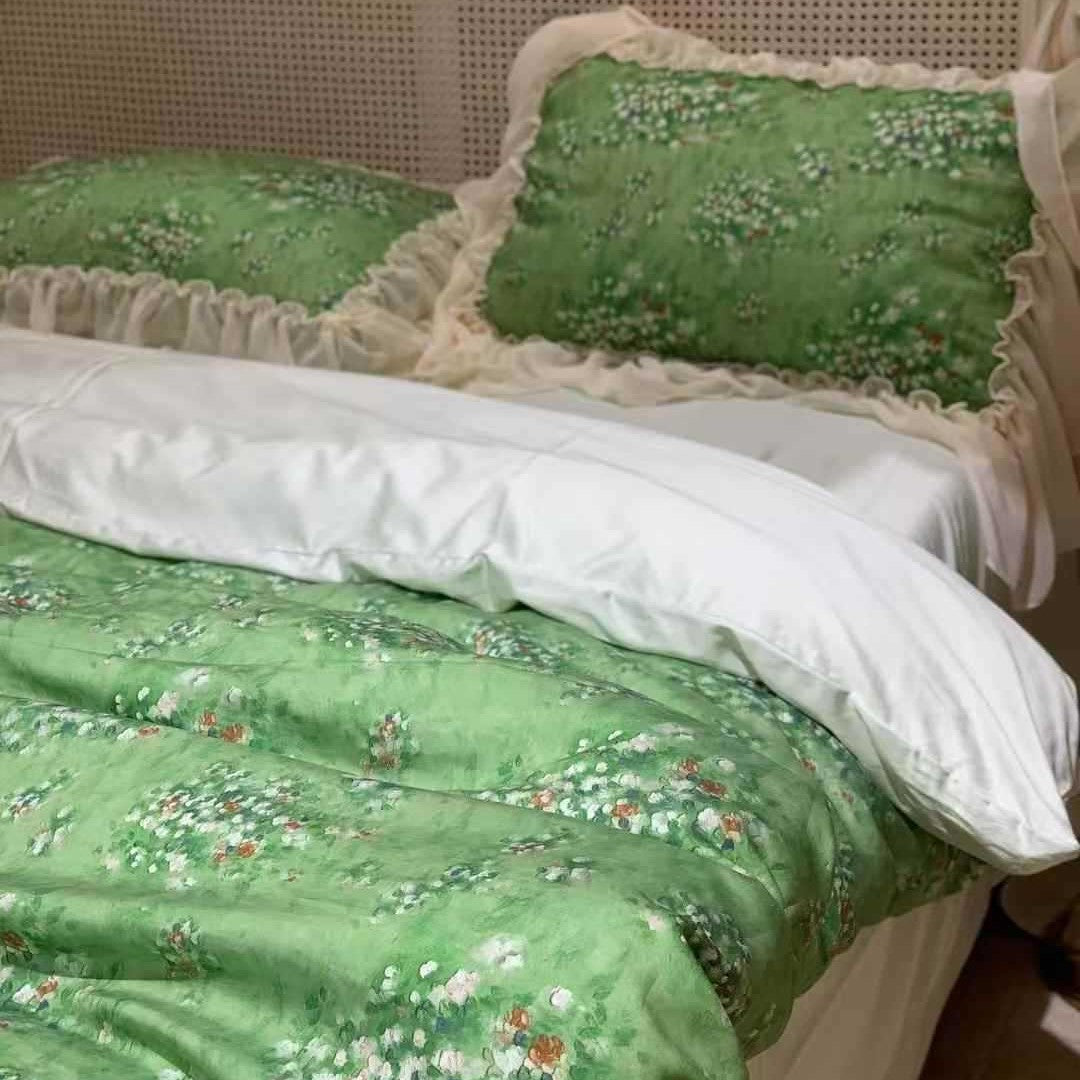 Floral Ruffled Duvet Cover Set with Pillow Shams