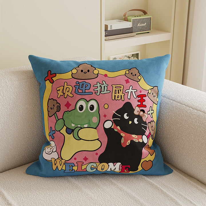 Cute Cartoon Character Throw Pillow