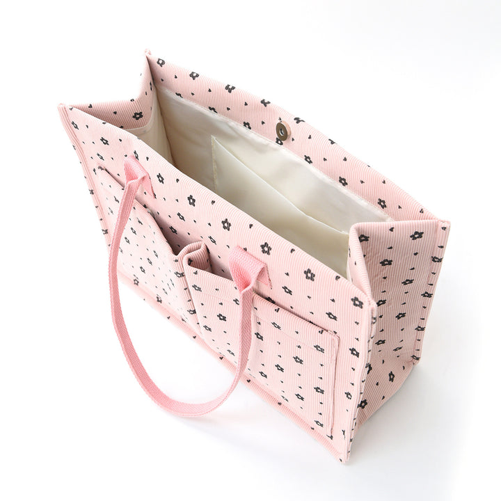 Spacious shopping and everyday bag with modern floral patterns Stornfield