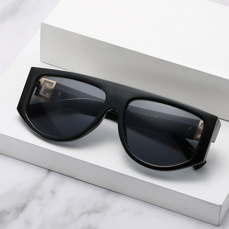 Oversized Shield Sunglasses with Metallic Accents Stornfield