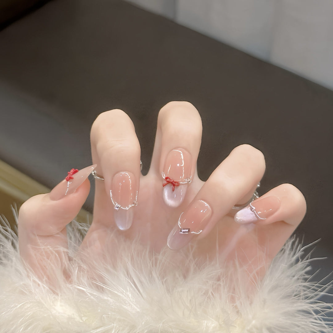 Glossy Gel Press-On Nail Set