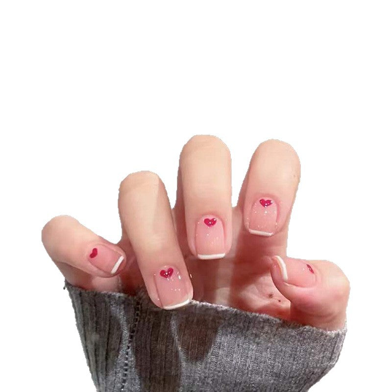 Heart-Embossed Press-On Nail Set Stornfield