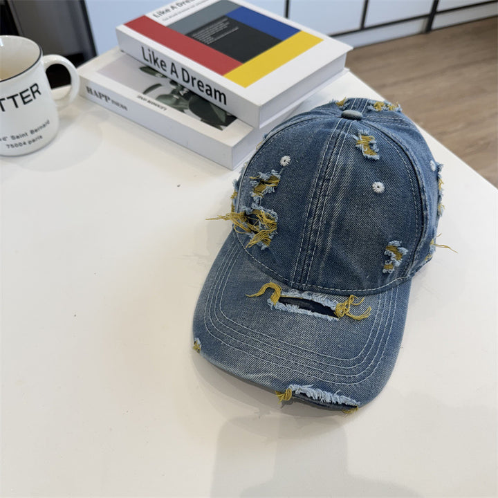 Women's Distressed Denim Baseball Cap Stornfield