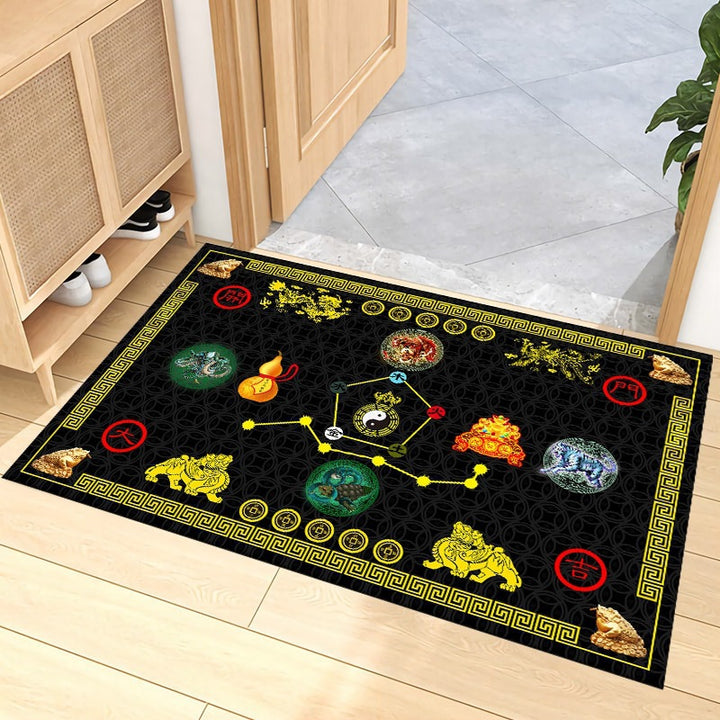Decorative Zodiac-Themed Area Mat