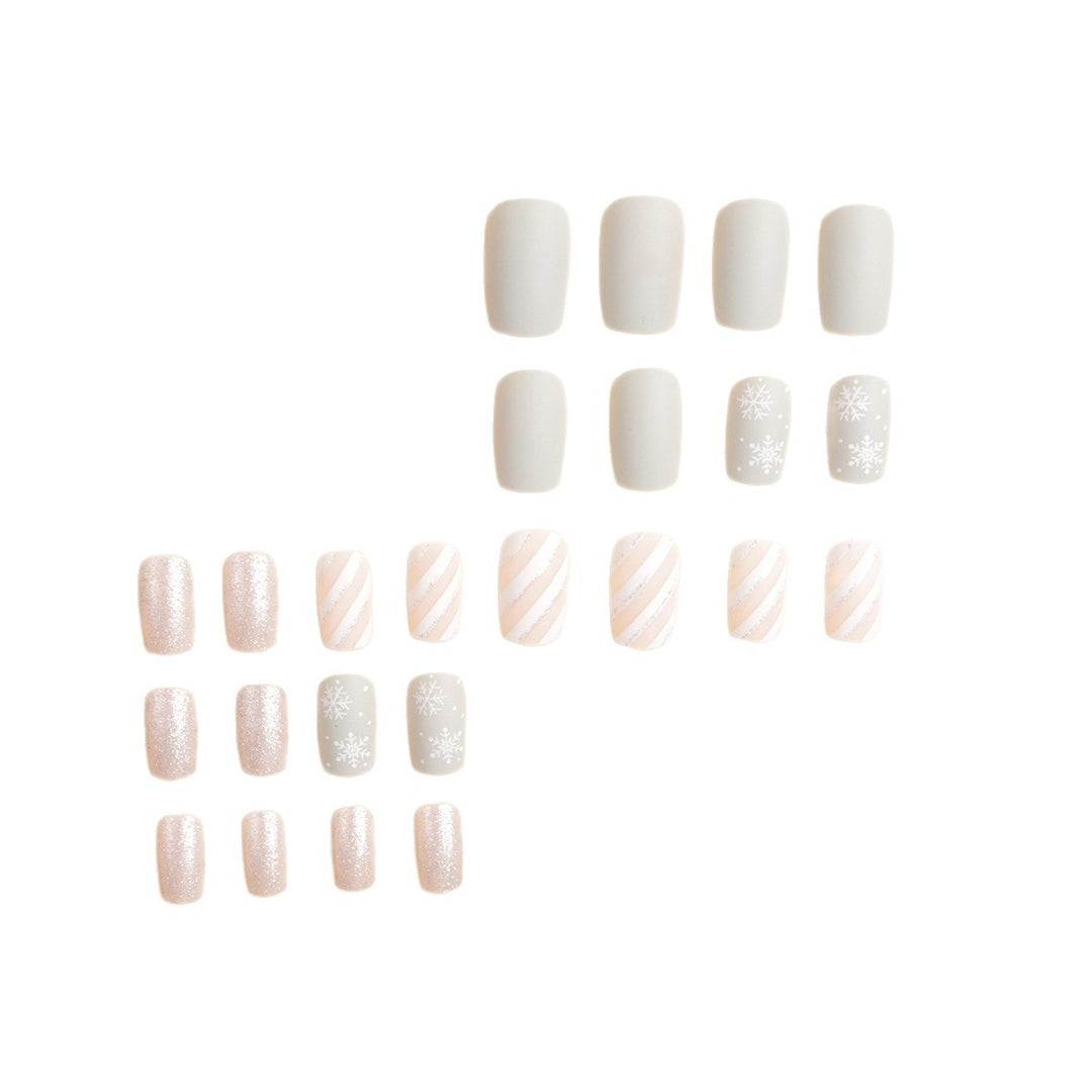 Winter-Themed Press-On Nail Art Stornfield
