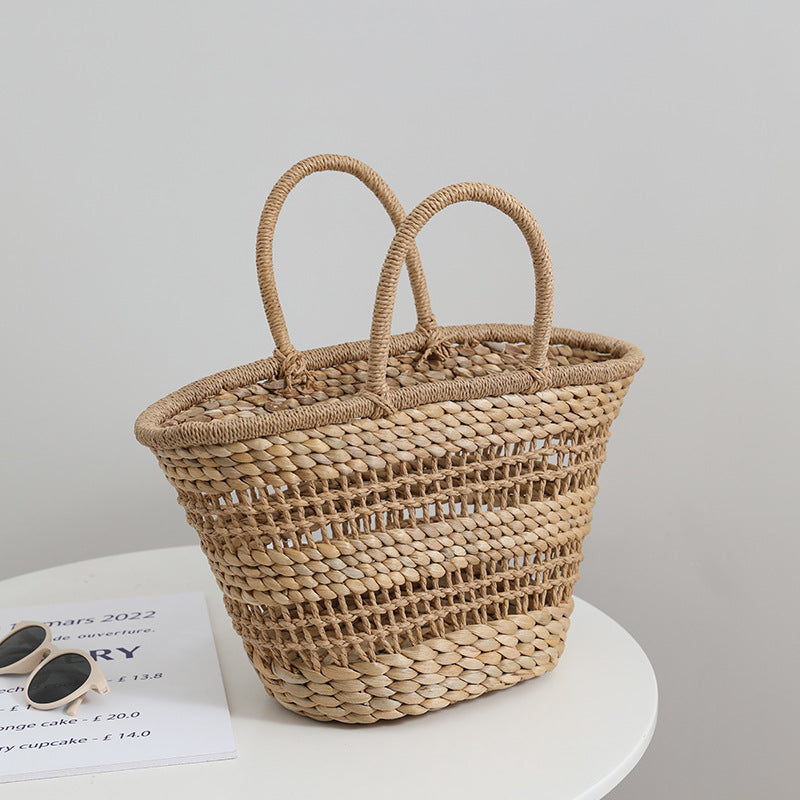 Handmade rattan bag with a removable lining insert Stornfield