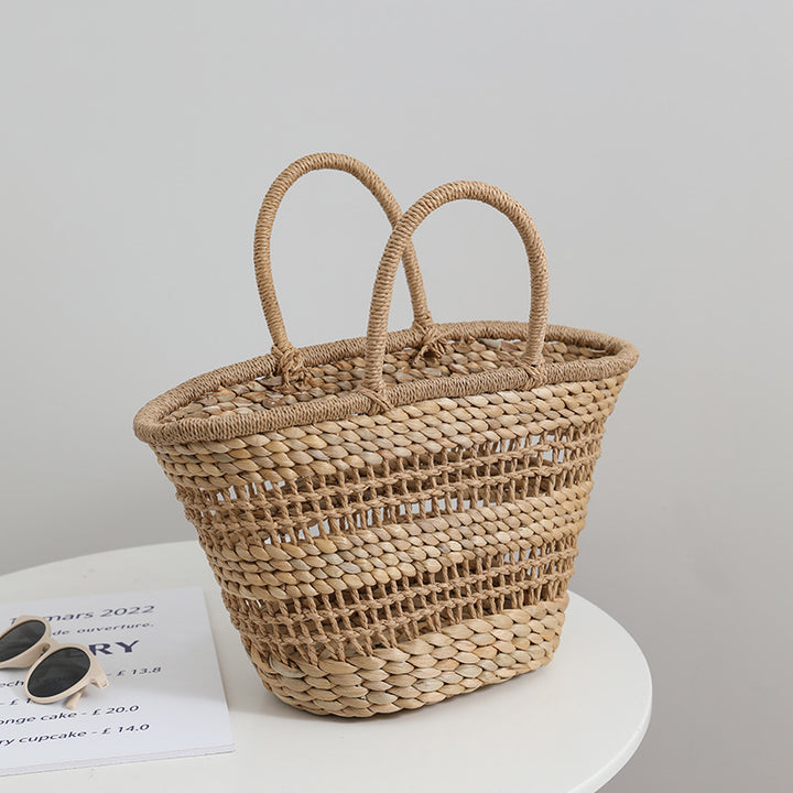 Handmade rattan bag with a removable lining insert Stornfield