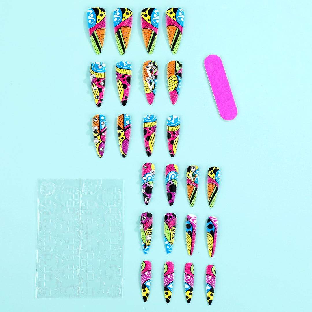 Creative Nail Art with Colorful Design Stornfield