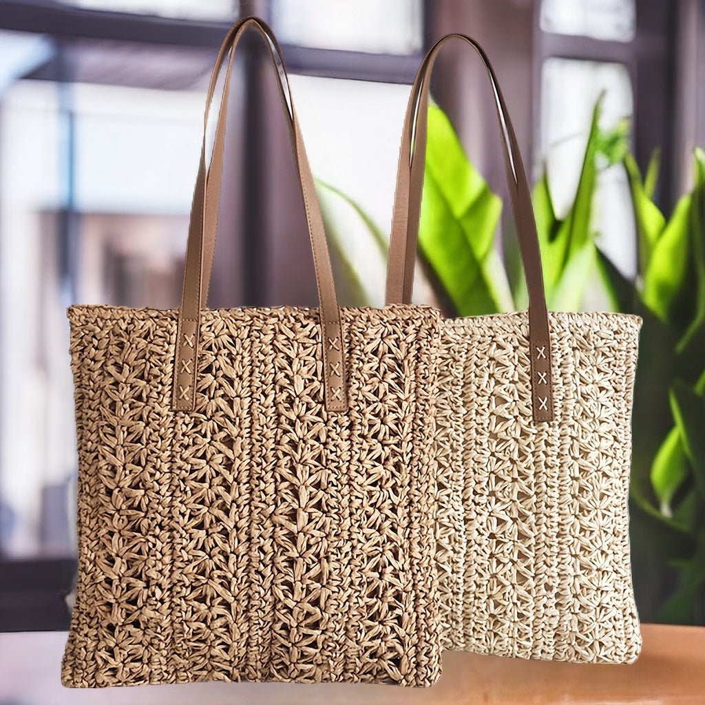 Handcrafted Beach Bag in Modern Macrame Style Stornfield