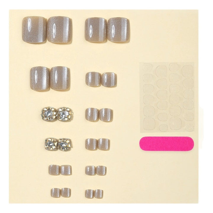 Artificial nail set with luxurious 3D decorations and elegant style elements Stornfield