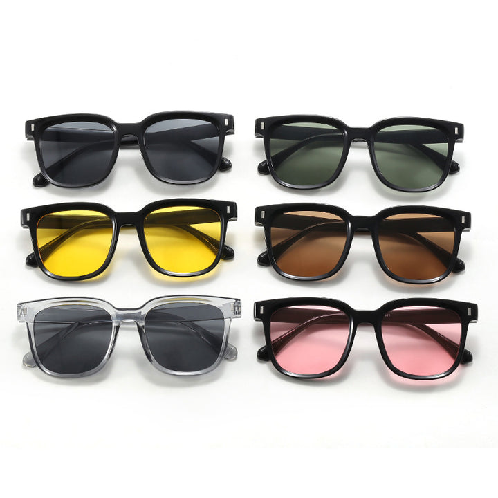 Women Fashionable Square Sunglasses with Transparent Frame Stornfield