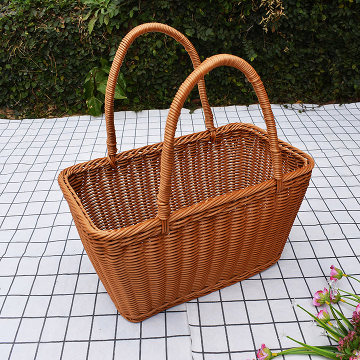 Stylish Handwoven Storage Basket with Twin Handles Stornfield
