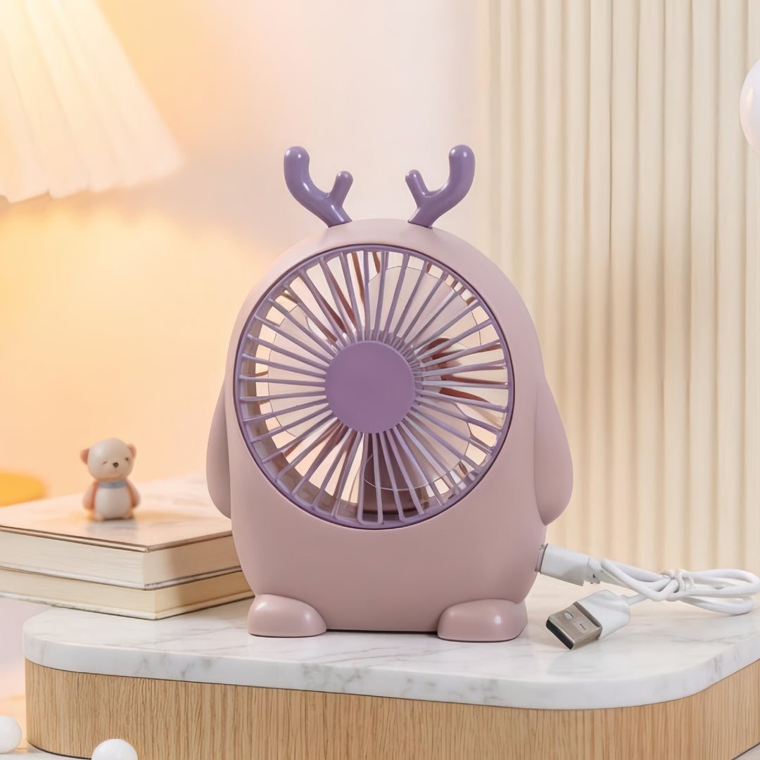 Ladies handheld fan with cute animal design Stornfield