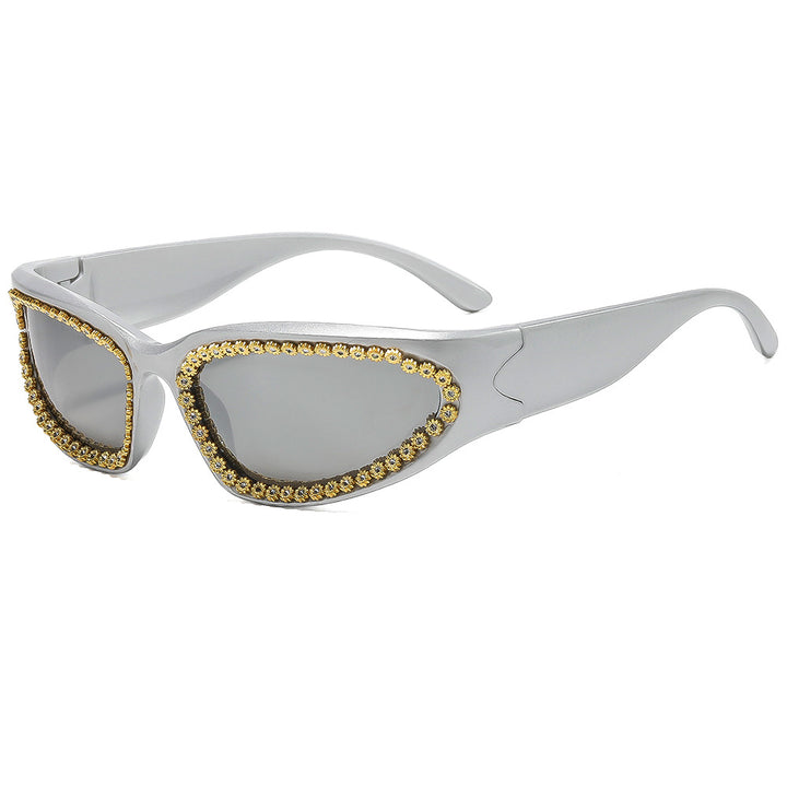 Women’s fashionable sunglasses with glamorous crystal frame Stornfield