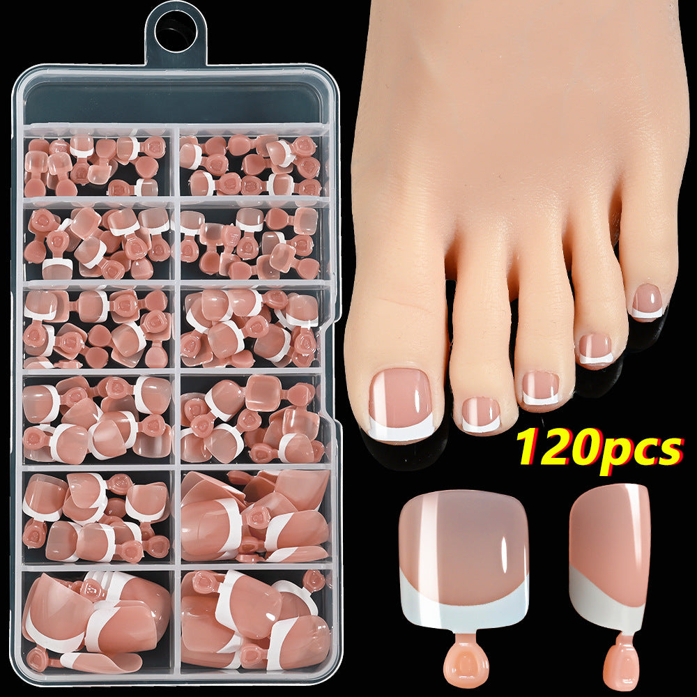 French Tip Gel Toenail Set Stornfield