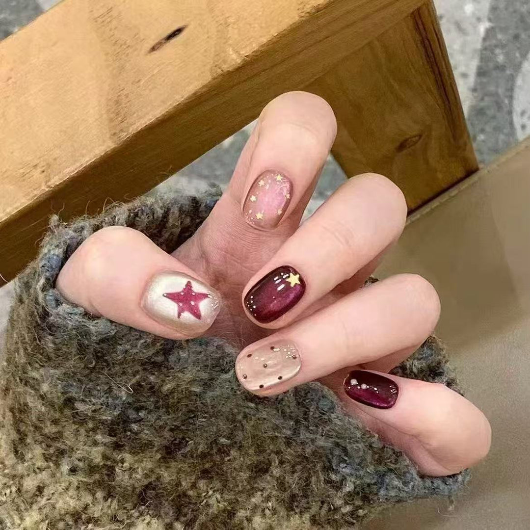 Elegant French Tip Press-On Nail Set Stornfield