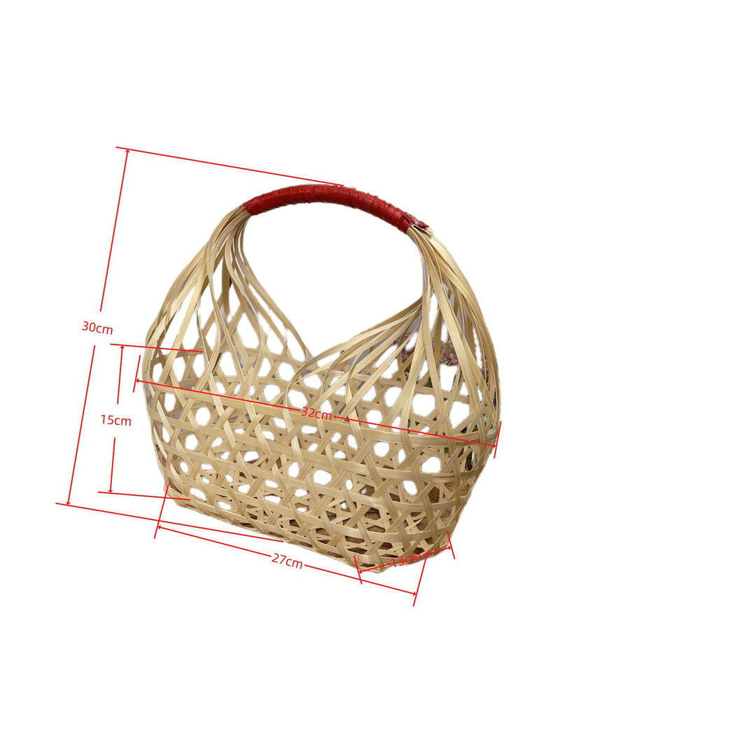 Ladies Handwoven Shopping Basket with Stylish Handle Stornfield